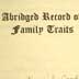 "Large family" winner, Fitter Families Contest, Eastern States Exposition, Springfield, MA (1925): Abridged record of family traits