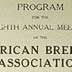Program of the 8th annual meeting of the American Breeders Association
