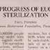 "The Progress of Eugenical Sterilization," by Paul Popenoe, Journal of Heredity (vol. 25:1), including journal cover and contents page (2)