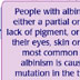 What is Albinism?