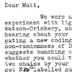Gallery 21:  Letter from Sydney Brenner to Matt Meselson